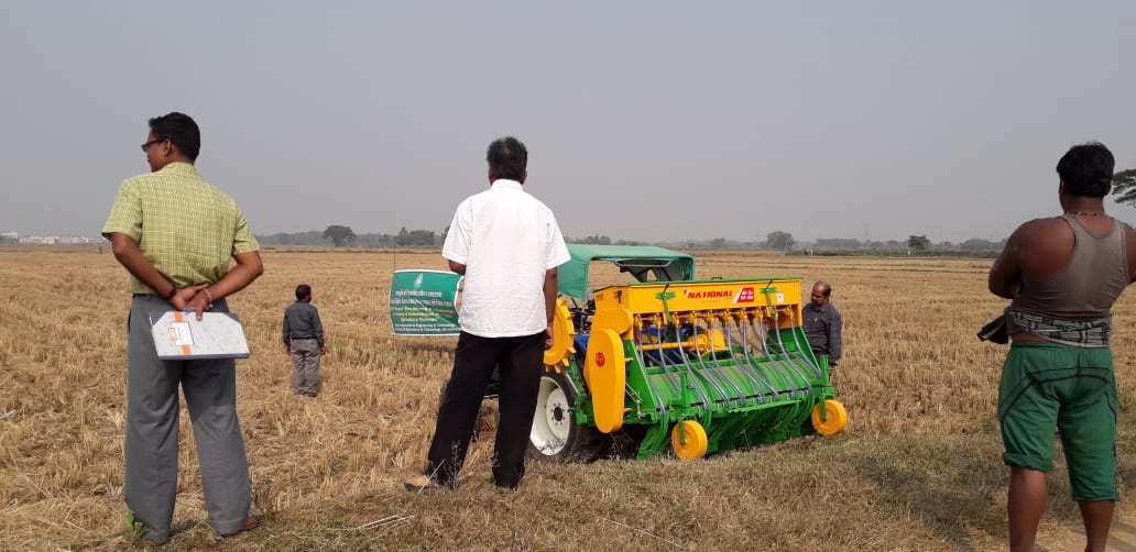 seed drill in operation seed drill in operation