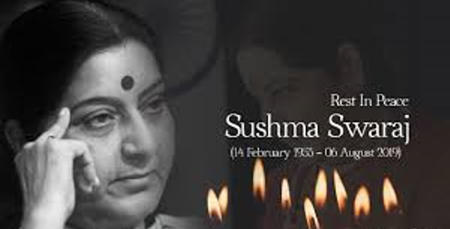 sushma swaraj rest in peace sushma swaraj rest in peace