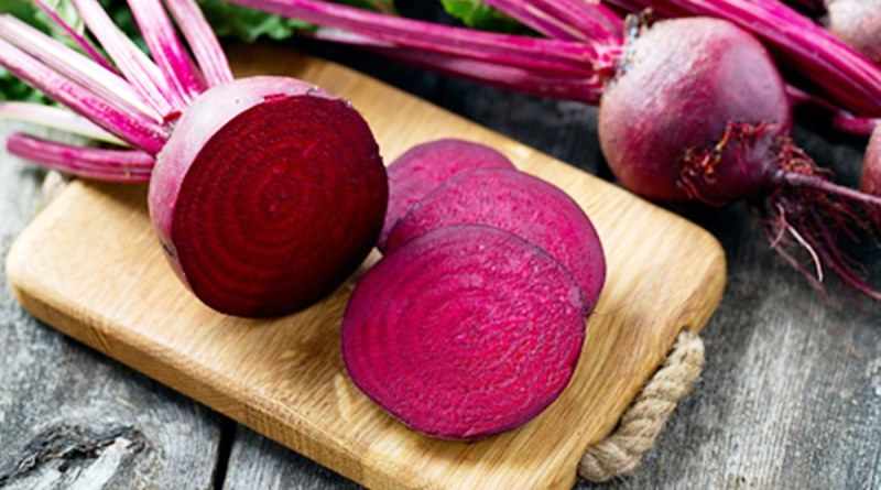 Beetroot on a choping Beetroot on a choping