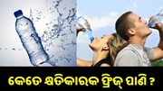 କେତେ କ୍ଷତିକାରକ ଫ୍ରିଜ୍ ପାଣି ? କେତେ କ୍ଷତିକାରକ ଫ୍ରିଜ୍ ପାଣି ?